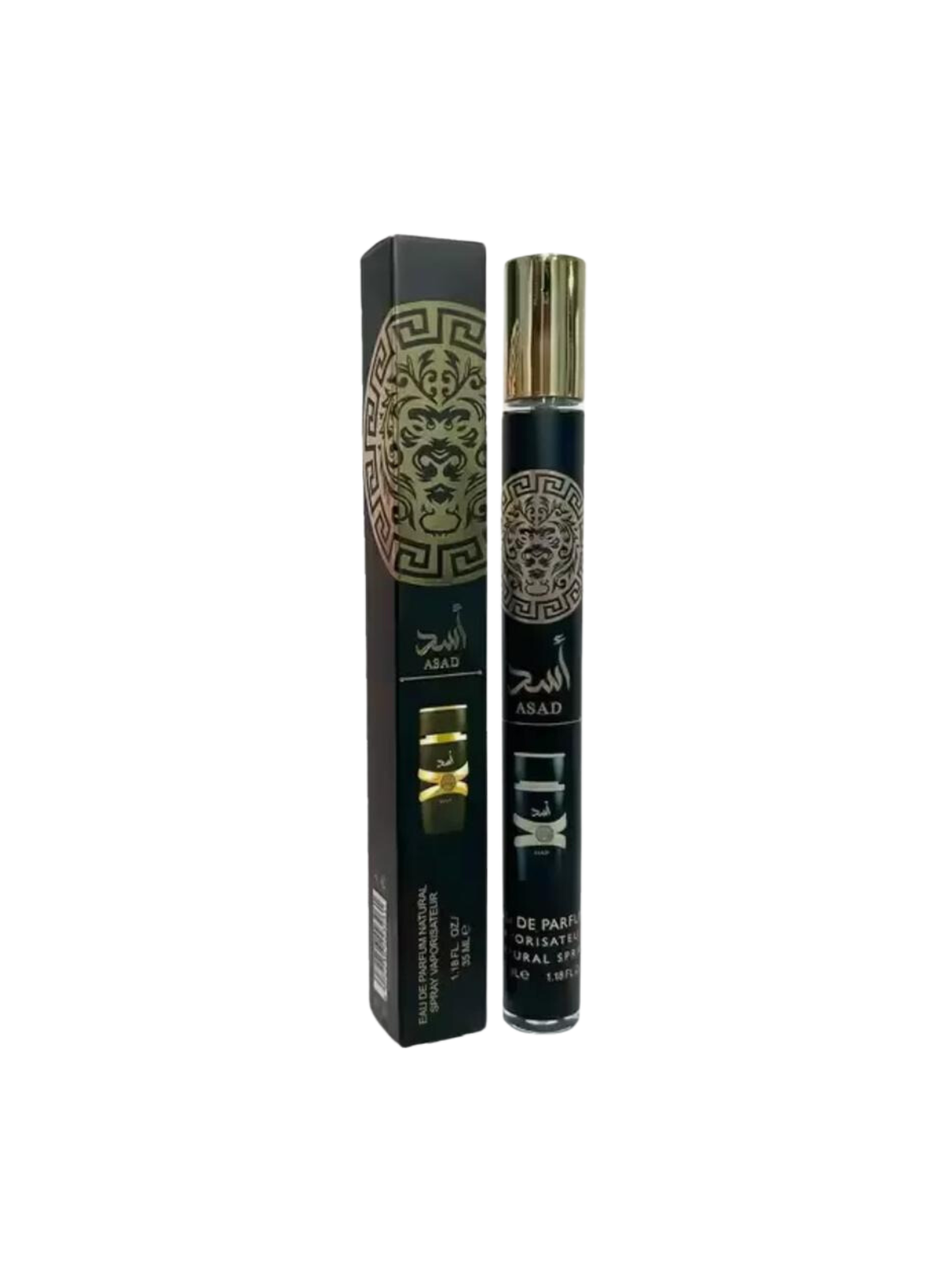 Asad Eau De Parfum 35ml/1.18Floz Mini Pocket Spray 1pc By Lattafa Asad Travel -Friendly Size Fragrance Spray Perfume