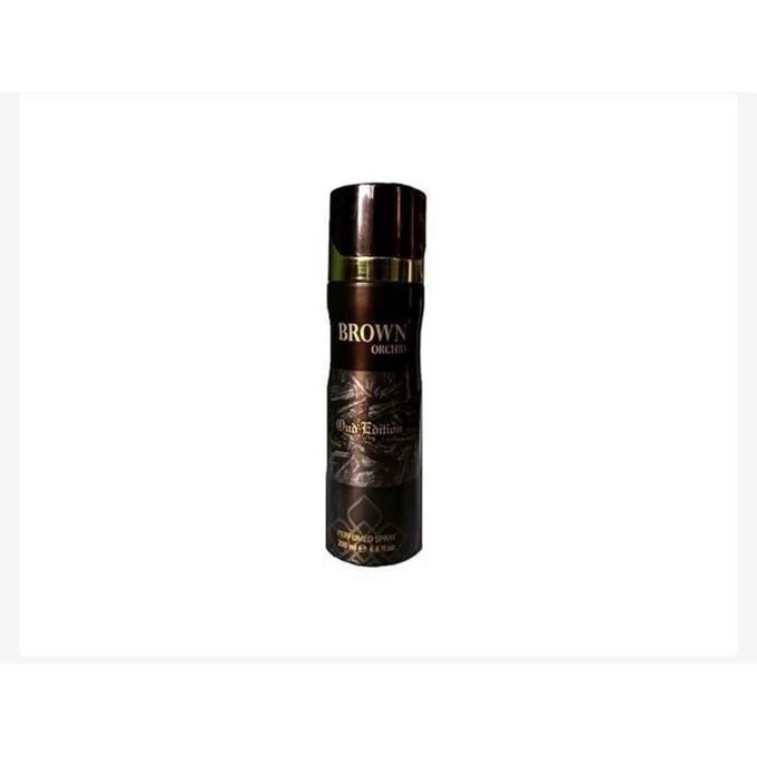Brown Orchid Perfumed Deodorant Body Spray 200ml Unisex fragrance by Fragrance World Brown Orchid Spray