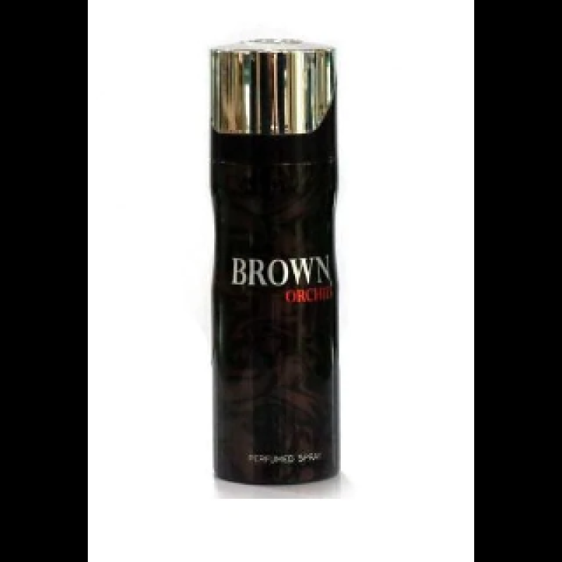 Brown Orchid Perfumed Deodorant Body Spray 200ml Unisex fragrance by Fragrance World Brown Orchid Spray