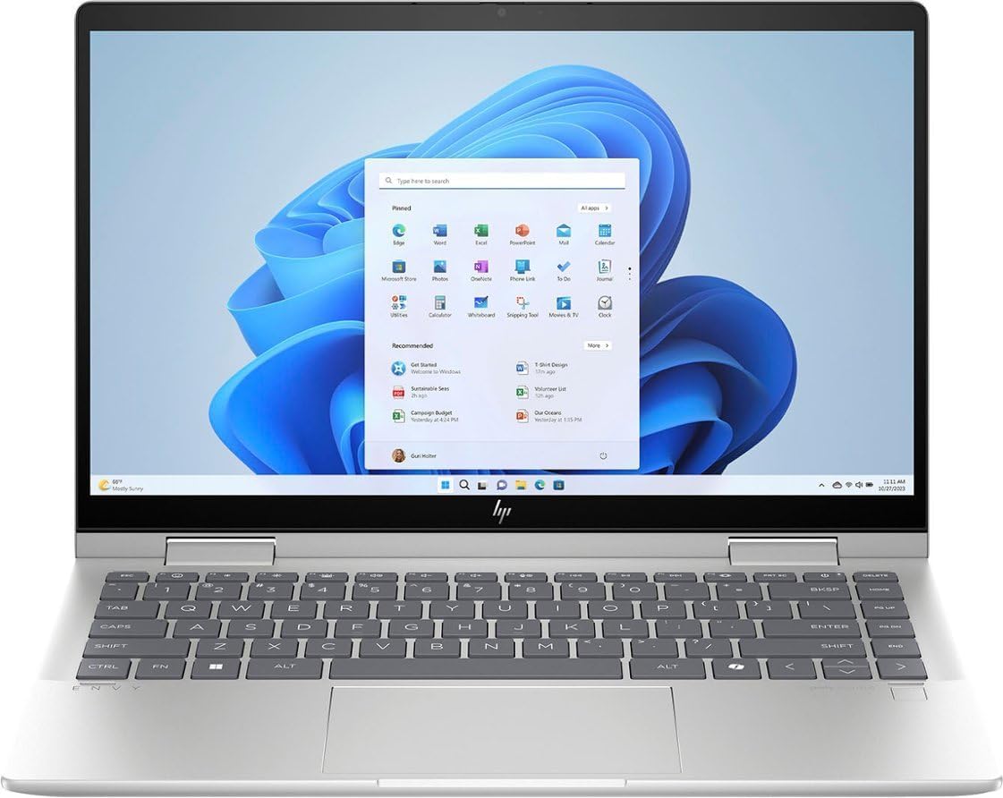 NEW HP ENVY X360 2-IN-1 LAPTOP 14  CORE 7 16GB RAM 512SSD STORAGE 15TH GENERATION  WINDOWS 11  14 NCHS DISPLAY