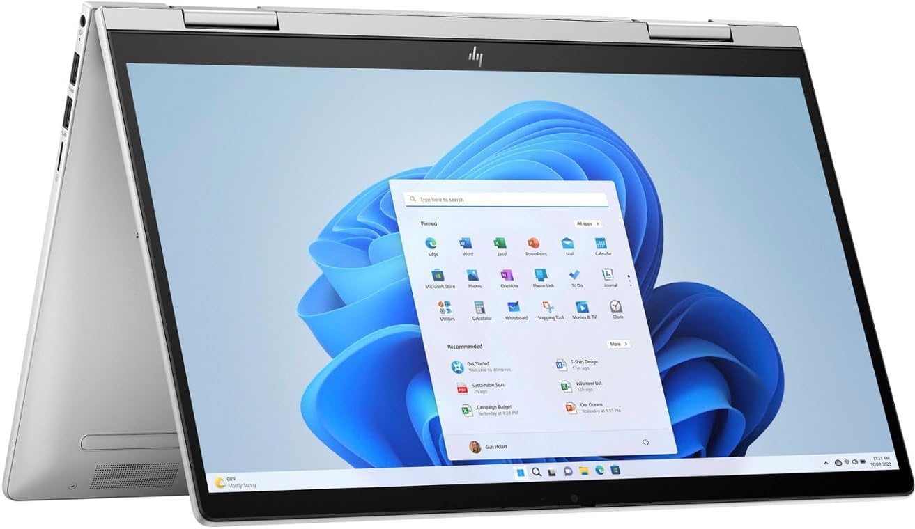 HP PAVILION X360 2-IN-1 LAPTOP 14 CORE i7-1355U 1TB SSD STORAGE 16GB RAM TOUCHSCREEN X360 WINDOWS 11 COLOUR SILVER