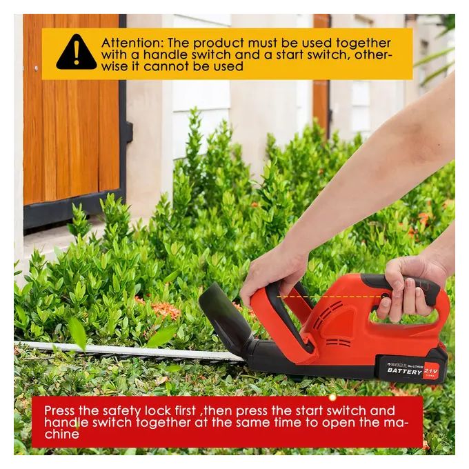 Heavy Duty Cordless Lithium-ion hedge trimmer with Accesories Fence Trimmer Cutter With 2 Batteries
