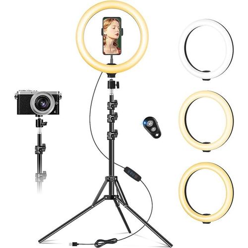10 Inch LED Ringlight With 2.1m Tripod Stand and phone holder for live stream