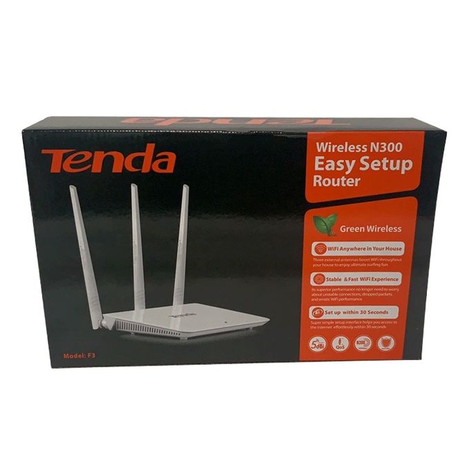 [Smart Home Essential] Tenda F3 High-Performance 300Mbps Wireless Router - Broadcom Chip, WIFI Stable & Fast Computers Accessories PC Phones Networking Products