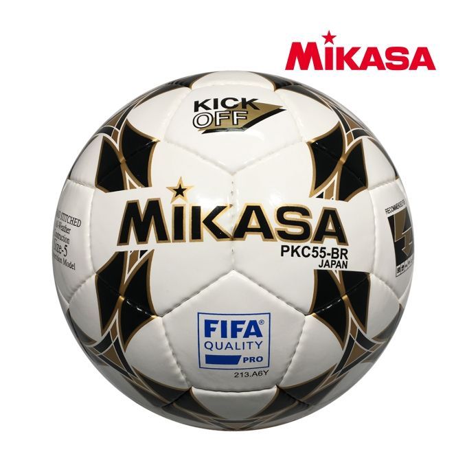 Mikasa Size 5 Soccer Ball Black,Gold & White