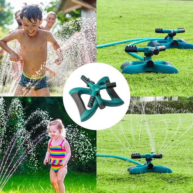 3 Arm 360 Auto-Rotating Water Sprinkler Garden Sprinkler