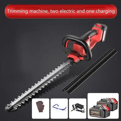 Heavy Duty Cordless Lithium-ion hedge trimmer with Accesories Fence Trimmer Cutter With 2 Batteries