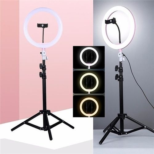 18 Inch 45cm 45W CE Remote Control Dimmable Live Video Makeup LED Photographic Ring Fill Light With 2.1m Tripod Stand