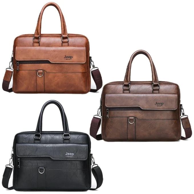 Jeep Crossbody for vertical hand-held business casual men's leather bag, shoulder bag