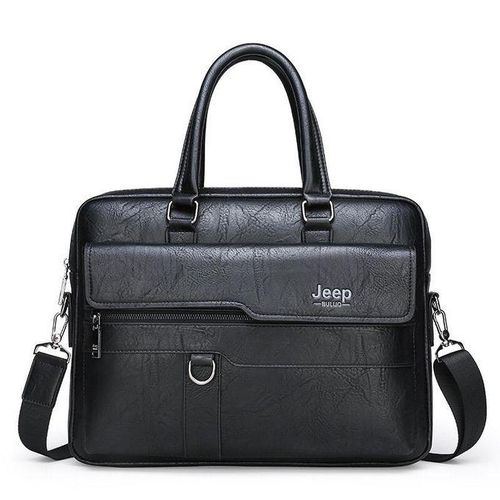 Jeep Crossbody for vertical hand-held business casual men's leather bag, shoulder bag