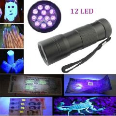 LED UV Ultra Violet Purple Flashlight Light Torch For Amber Fake Money Currency Detector - 395 Nm Wavelength.