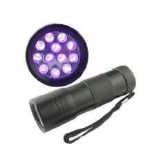 LED UV Ultra Violet Purple Flashlight Light Torch For Amber Fake Money Currency Detector - 395 Nm Wavelength.