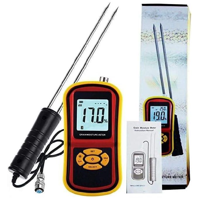 Benetech Quality Smart Grain Moisture Meter, Digital Grain Moisture Tester with Back-light Display, Moisture Measuring Range 5%~30%, High Precision, Celsius and Fahrenheit Switched, for Grain Purchase