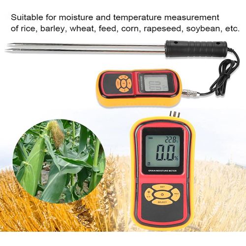 Benetech Quality Smart Grain Moisture Meter, Digital Grain Moisture Tester with Back-light Display, Moisture Measuring Range 5%~30%, High Precision, Celsius and Fahrenheit Switched, for Grain Purchase