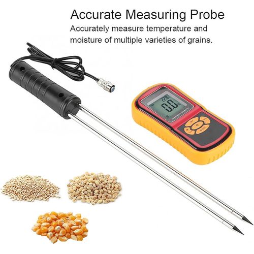 Benetech Quality Smart Grain Moisture Meter, Digital Grain Moisture Tester with Back-light Display, Moisture Measuring Range 5%~30%, High Precision, Celsius and Fahrenheit Switched, for Grain Purchase