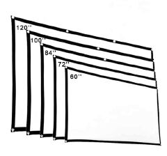 Portable Foldable 100inch Projector Screen