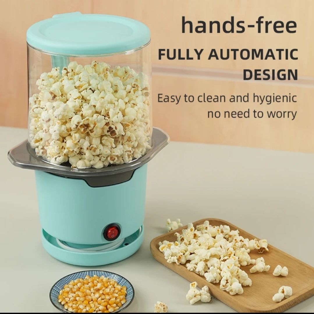 popcorn maker 220v Electric Hot Air Mini popcorn popper maker machine with top cover