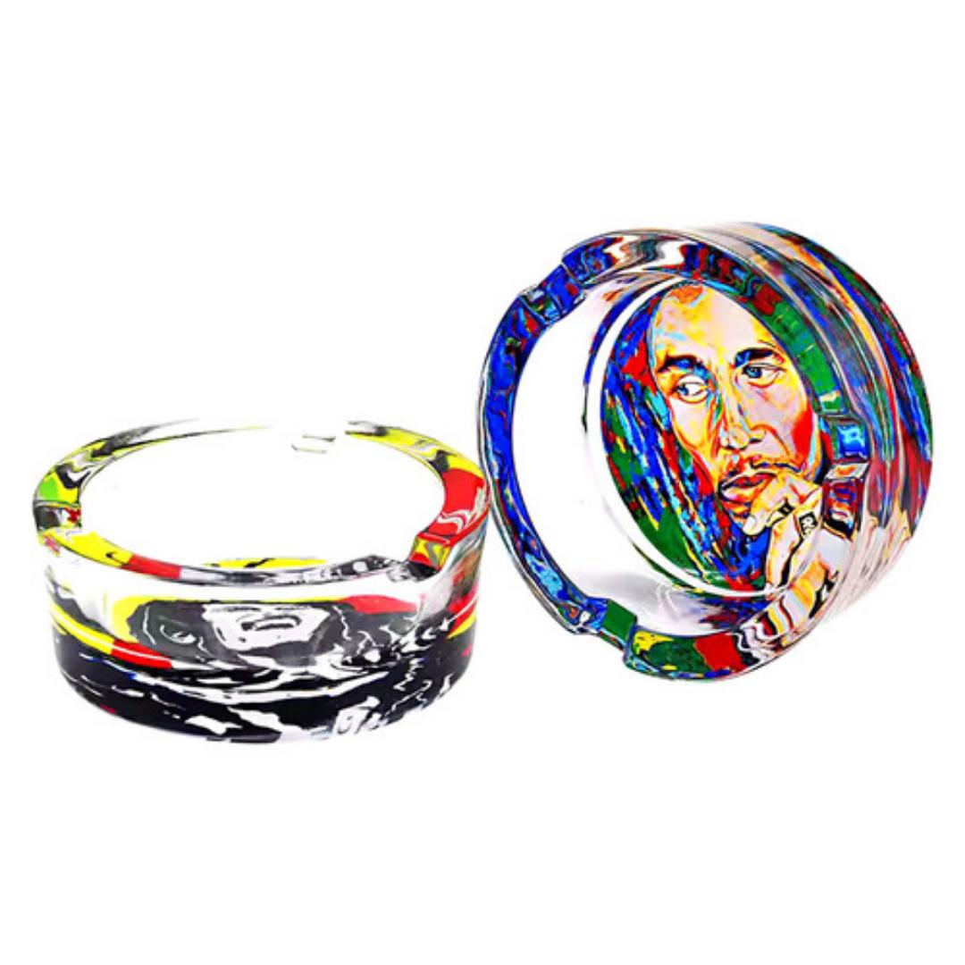 Ashtray round cartoon Bob Ashtray smoking Accessories Glass Ashtray Accessories