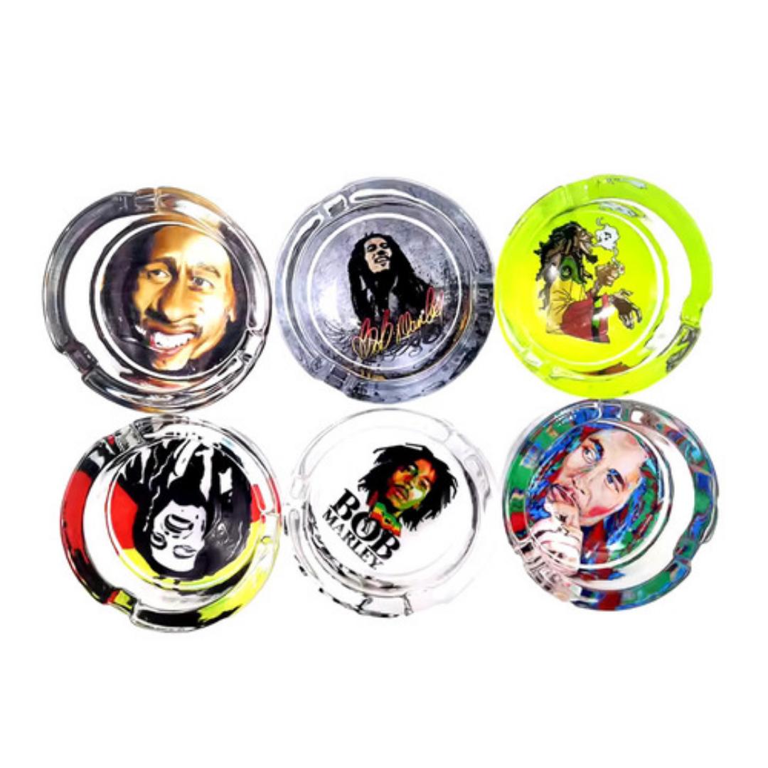 Ashtray round cartoon Bob Ashtray smoking Accessories Glass Ashtray Accessories