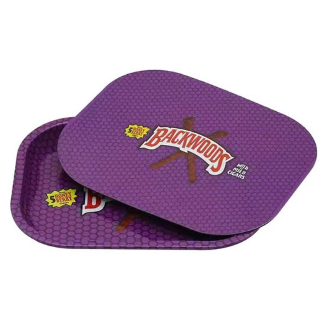 Metal Rolling Tray With Magnetic Lid Cover Printed Pattern