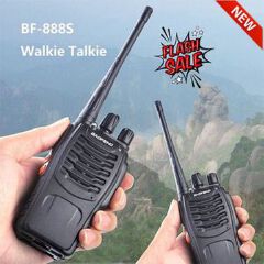 BaoFeng BF-888S Walkie Talkie 2pcs in One Box with Rechargeable Battery Headphone Wall Charger Long Range 16 Channels Two Way Radio (2pcs radios)