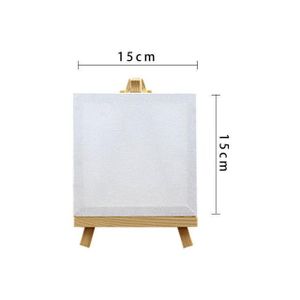 Mini Desktop Easel With Canvas Board Frame Watercolor Sketch Painting Art Drawing Table Display Book Stand 15 by 15cm