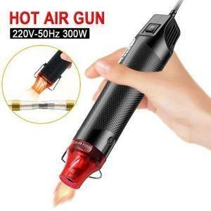 300W 220V Compact Mini Heat Gun with Stand for DIY Multi-Purpose Electric Heating Nozzle - Embossing, Shrink, Wrap, Paint, Clay