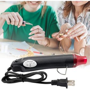 300W 220V Compact Mini Heat Gun with Stand for DIY Multi-Purpose Electric Heating Nozzle - Embossing, Shrink, Wrap, Paint, Clay