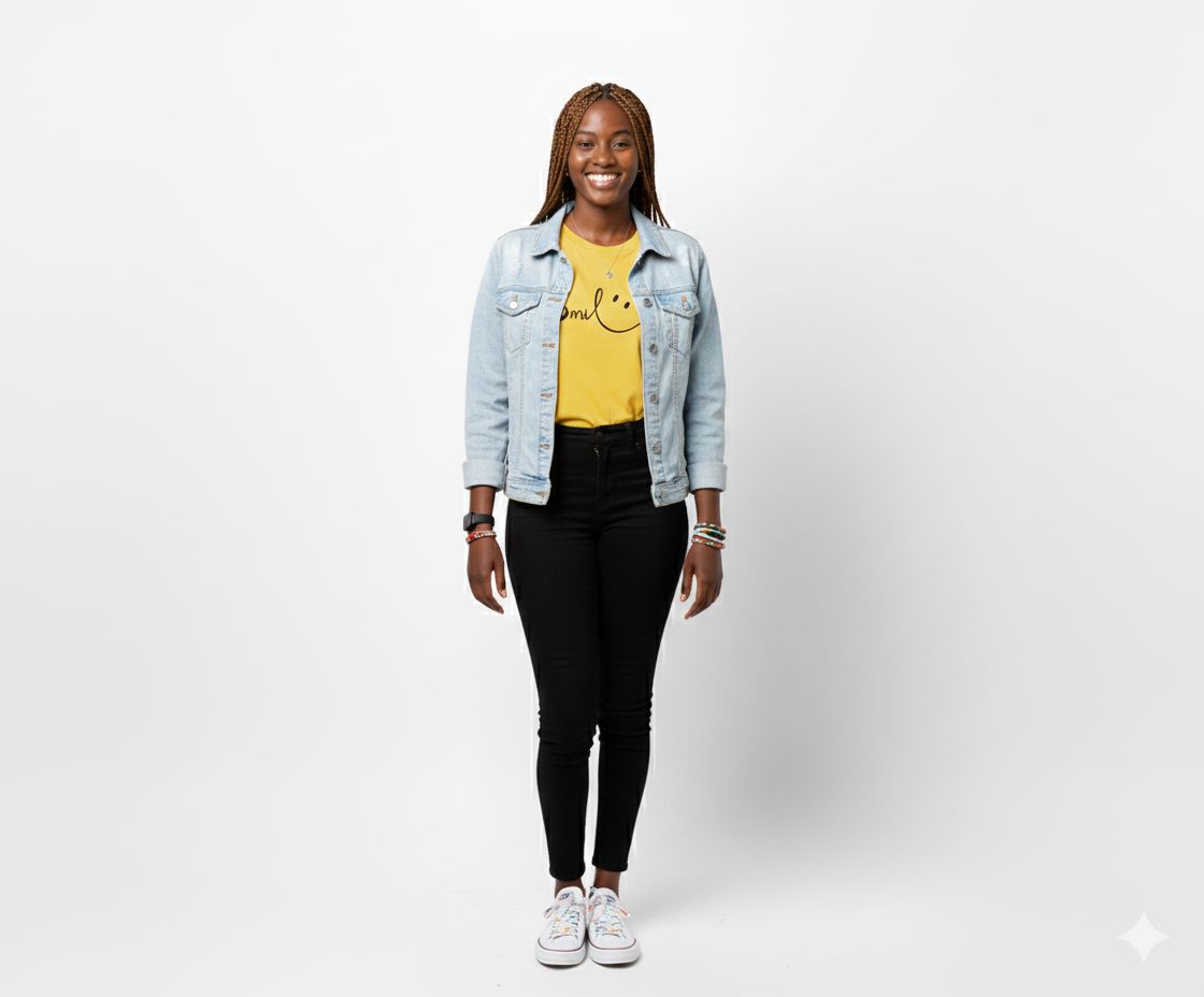 Trendy Yellow Women's T-Shirt | Round Neck Casual Top with 'Smile :)' Graphic Print