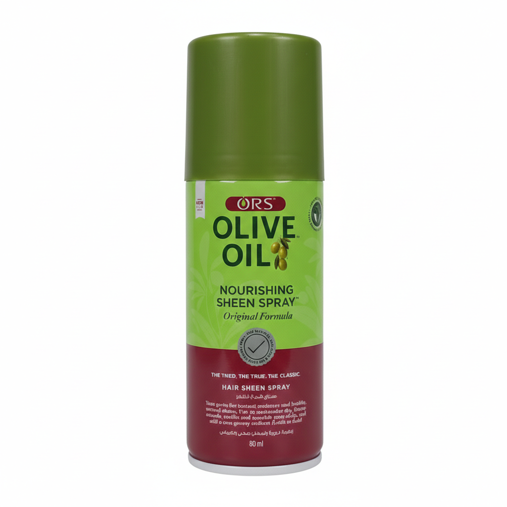 Professional Olive Oil Nourishing Hair Sheen Spray - 80ml Instant Shine & Moisture for Dry Damaged Hair