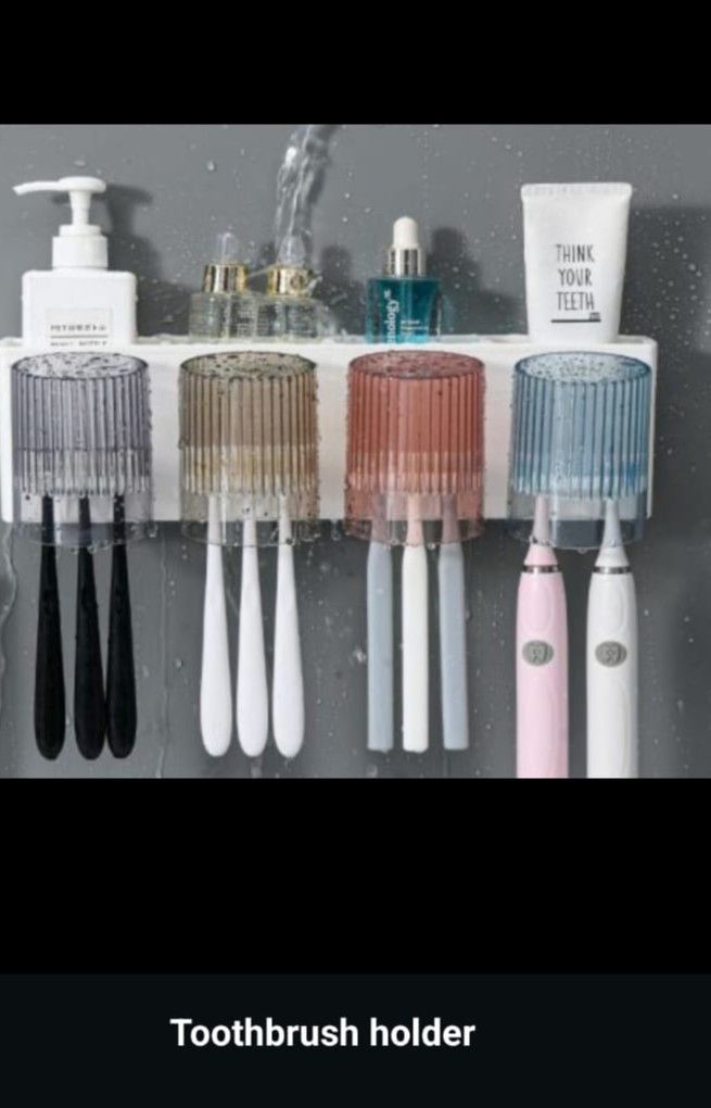 Toothbrush Holder Wall Mounted with Toothpaste Dispenser