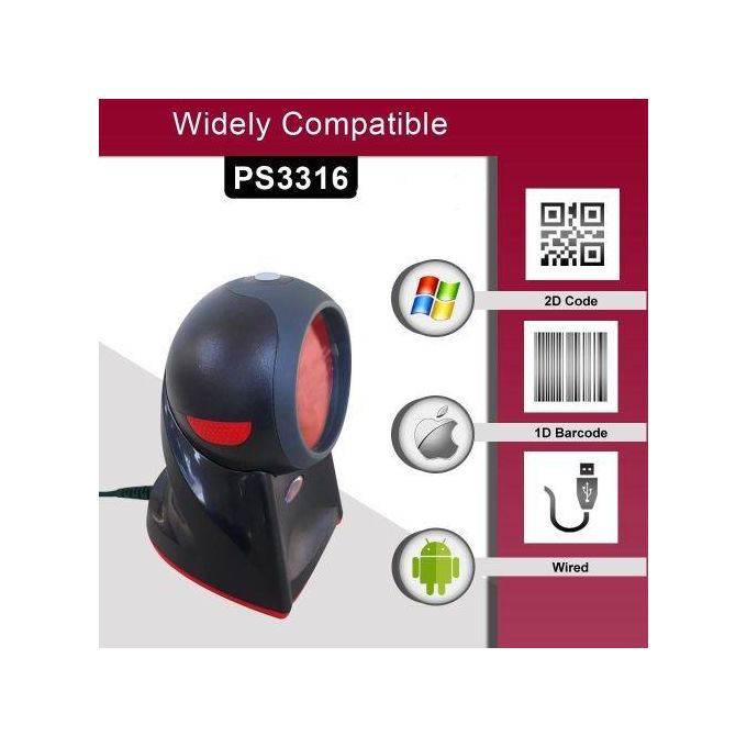 Syble 2D Omni Barcode Scanner Hand Free For Supermarket & Retail Shop