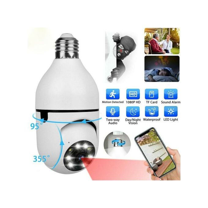 Ptz 360° PANORAMIC PTZ BULB CCTV SECURITY SMART WIFI CAMERA