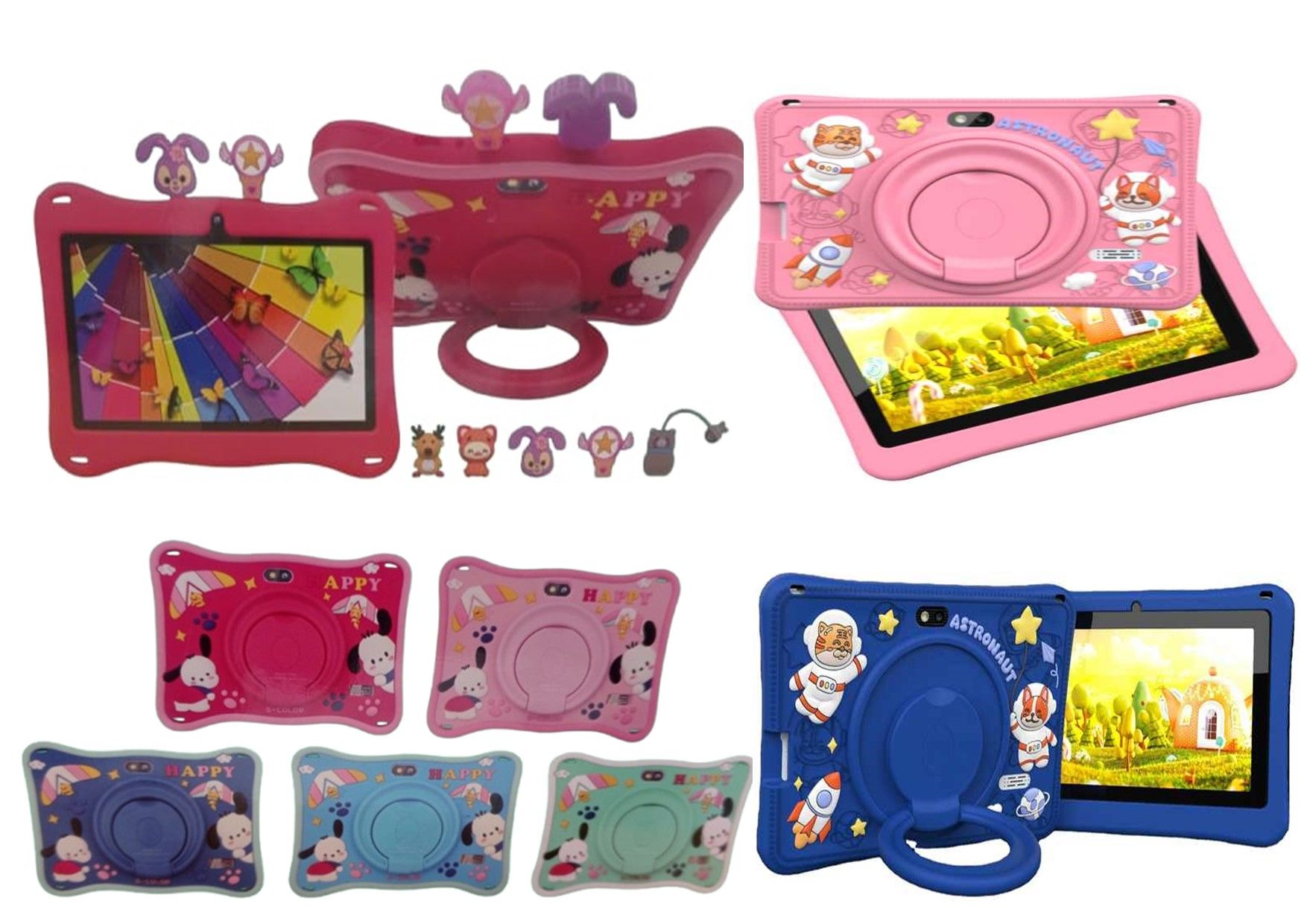 S Color 6GB Ram 256GB Rom Kids Android Tablets with ruber cover