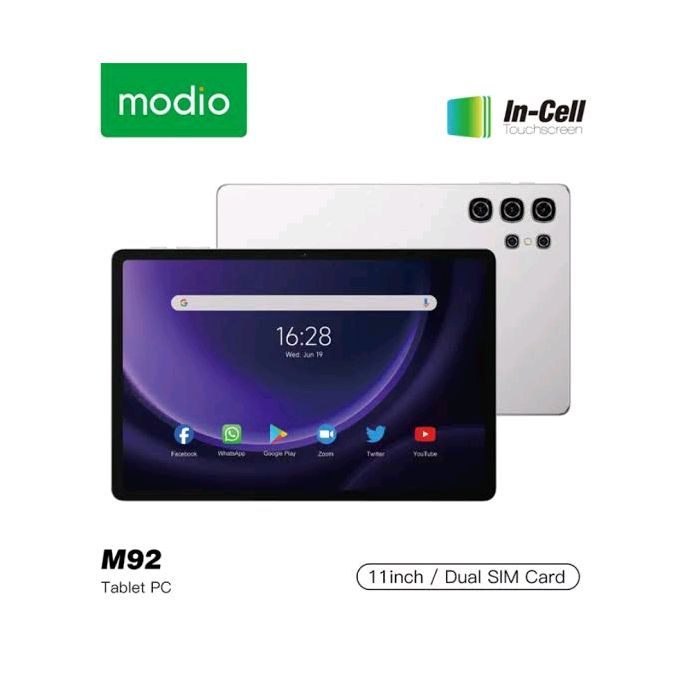 Modio M92 5G Tablet – Android 13 16GB RAM, 1TB Storage,10000mAh battery capacity 11-inch Display, 5G Connectivity, Android tablet
