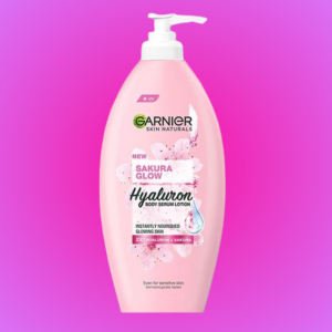 Garnier Sakura Glow Hyaluron Body Serum Lotion, Instantly Nourished Glowing Skin, Size 400m