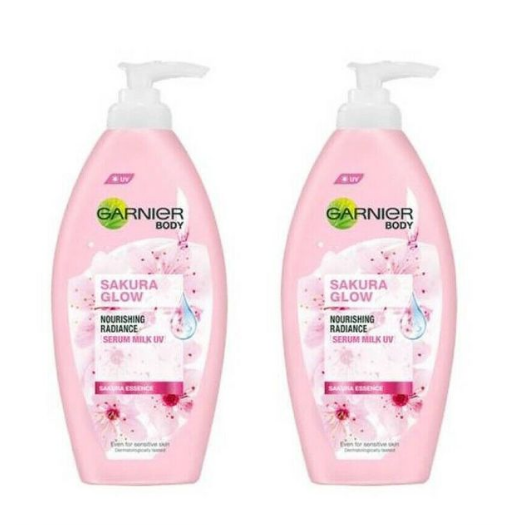 Garnier Sakura Glow Hyaluron Body Serum Lotion, Instantly Nourished Glowing Skin, Size 400m