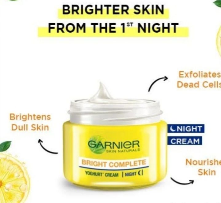 Garnier Bright Complete Vitanim C Yoghurt Night Cream