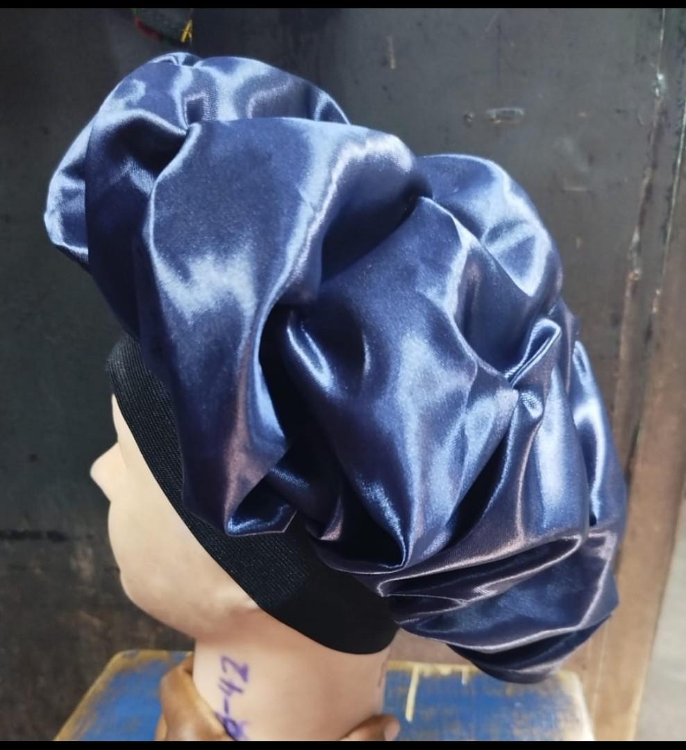 New Satin Headscarf Sleeping Bonnet Women Curly Hair Net Bonet Wrap Silk Cap Fashion Head Scarf Headwear Night Sleep Hat Adjust Head Cover Hat Curly Springy Hair Styling Accessories Elastic Band