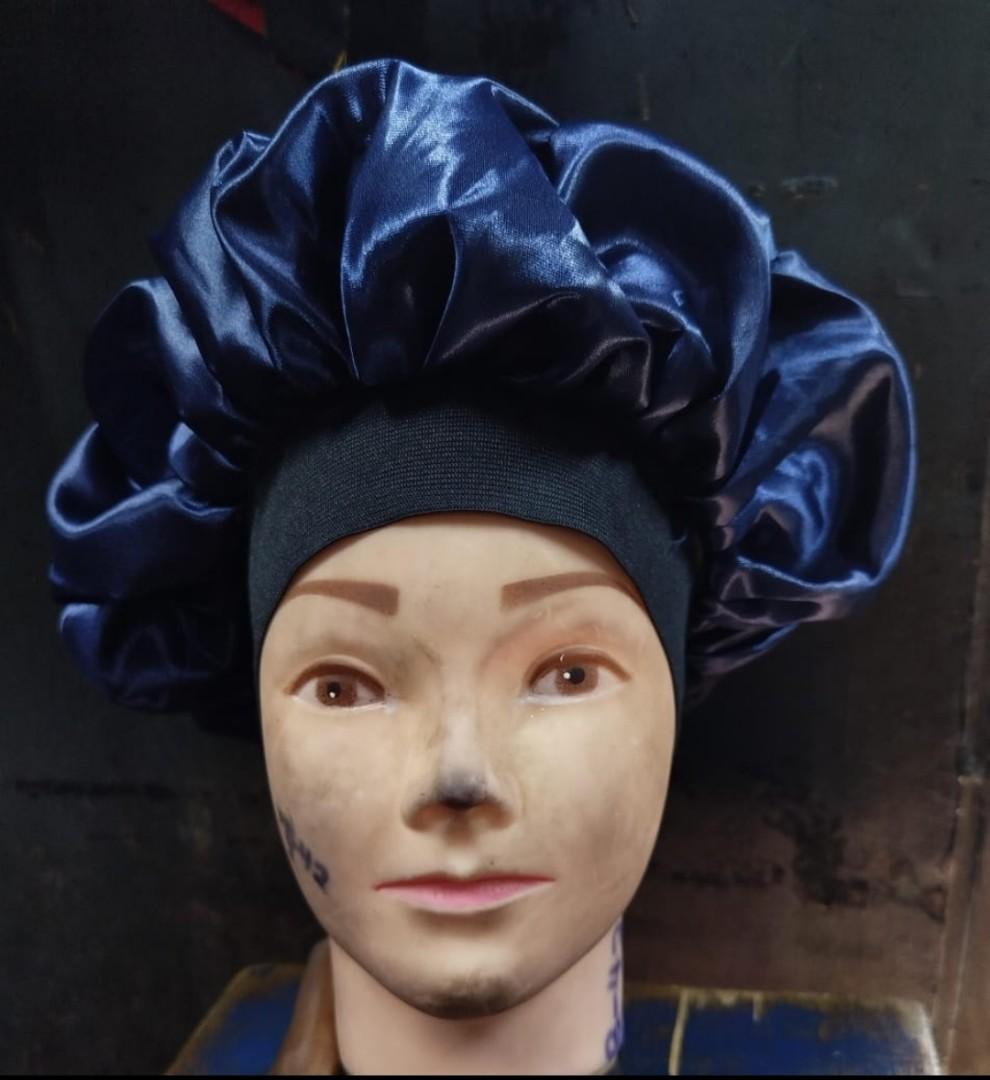 New Satin Headscarf Sleeping Bonnet Women Curly Hair Net Bonet Wrap Silk Cap Fashion Head Scarf Headwear Night Sleep Hat Adjust Head Cover Hat Curly Springy Hair Styling Accessories Elastic Band