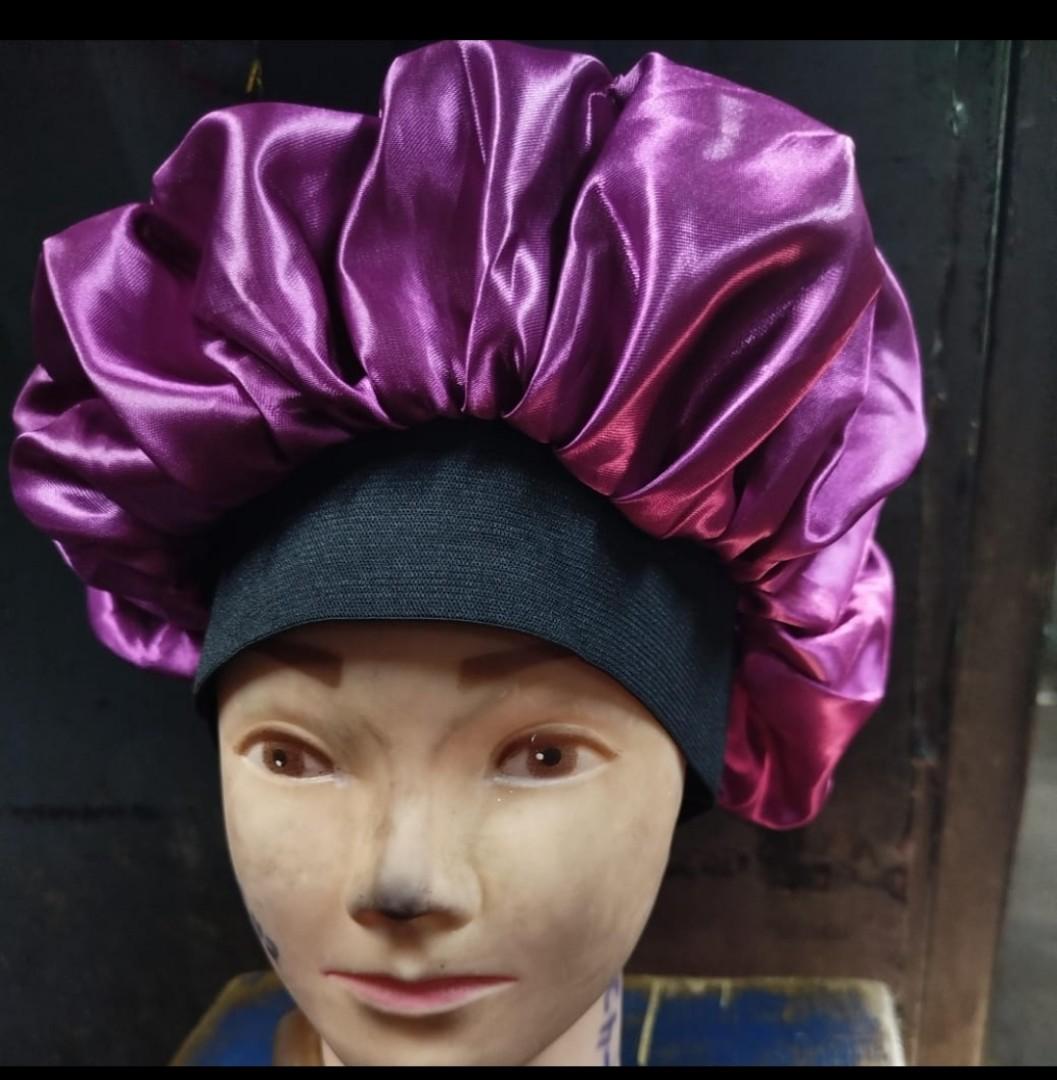 New Satin Headscarf Sleeping Bonnet Women Curly Hair Net Bonet Wrap Silk Cap Fashion Head Scarf Headwear Night Sleep Hat Adjust Head Cover Hat Curly Springy Hair Styling Accessories Elastic Band