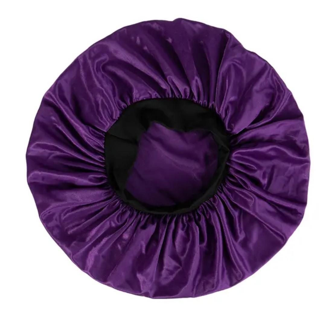 New LARGE Satin Headscarf Sleeping Bonnet Women Curly Hair Net Bonet Wrap Silk Cap Fashion Head Scarf Headwear Night Sleep Hat Adjust Head Cover Hat Curly Springy Hair Styling Accessories Elastic Band