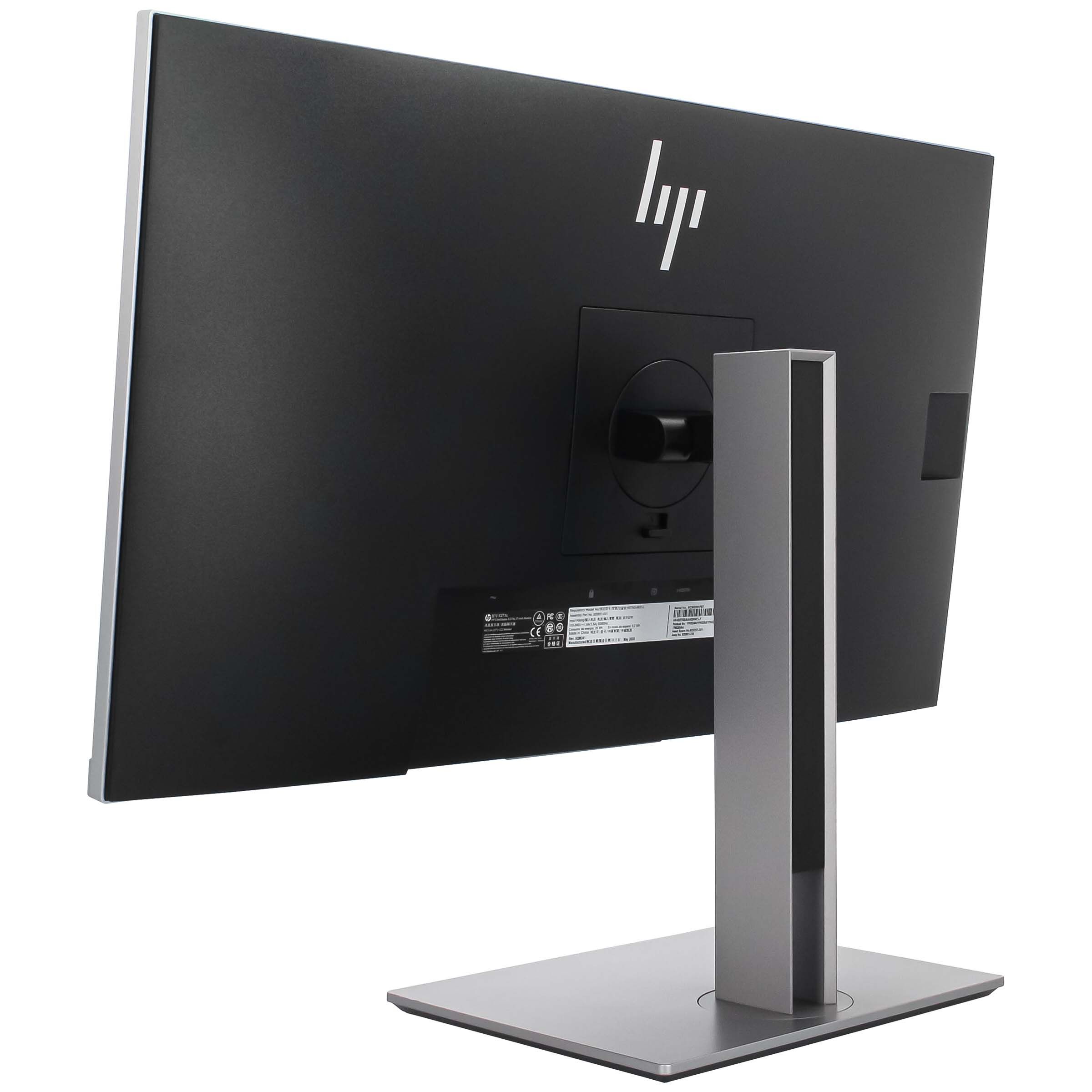 Refurbshed HP EliteDisplay E273q 27 Inch 16:9 Aspect Ratio QHD 2560 x 1440 resolution 60Hz Refresh Rate In-Plane Switching (IPS) Panel Display Monitor - Black and Silver