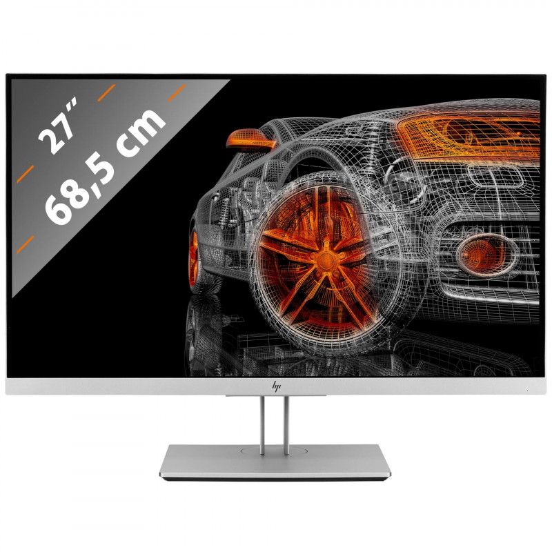 Refurbshed HP EliteDisplay E273q 27 Inch 16:9 Aspect Ratio QHD 2560 x 1440 resolution 60Hz Refresh Rate In-Plane Switching (IPS) Panel Display Monitor - Black and Silver