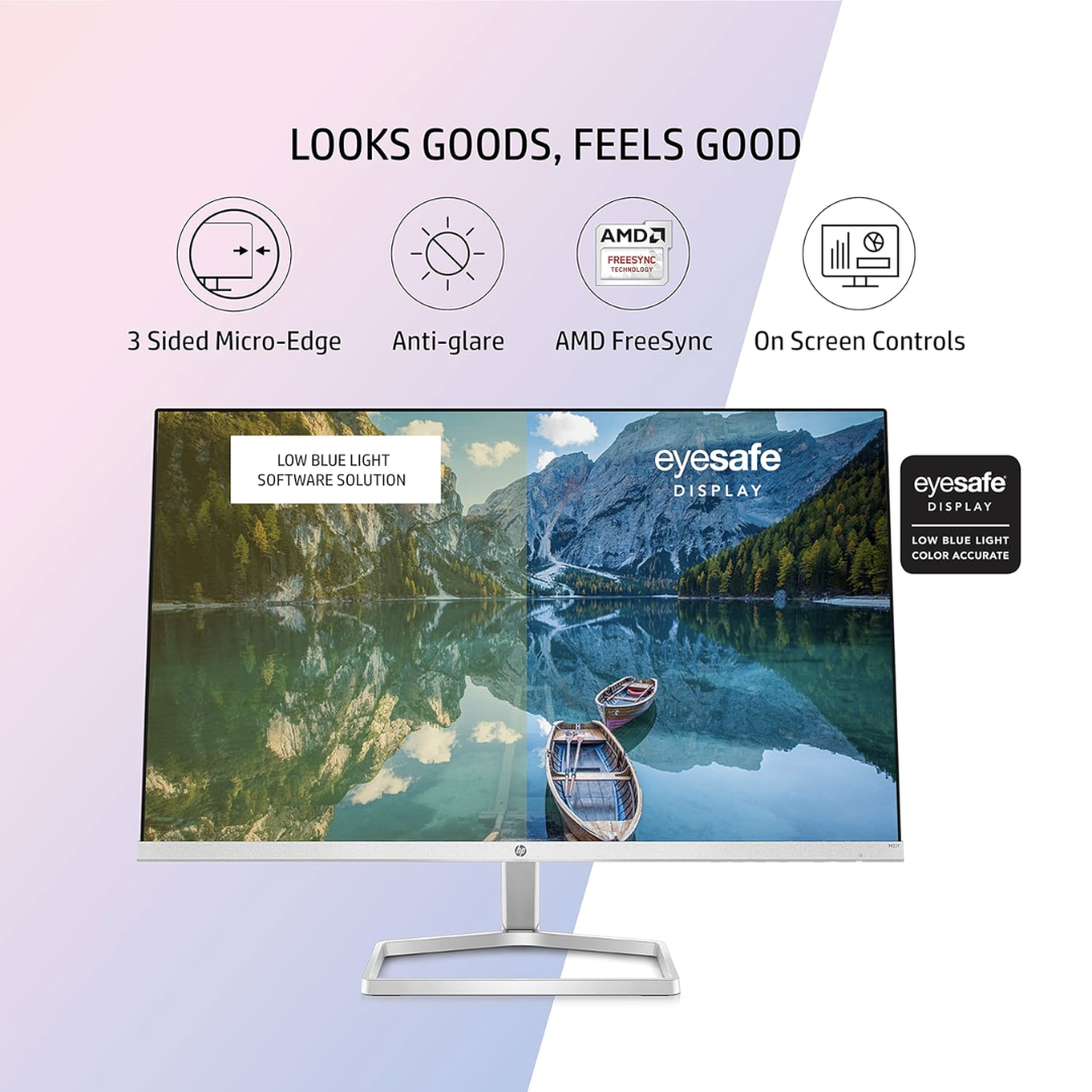 Brand New HP  Monitor M22f Ultra-Slim IPS Display Full HD 1920 x 1080P Resolution with HDMI port and VGA port