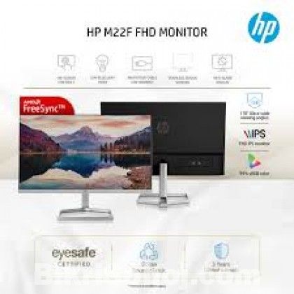 Brand New HP  Monitor M22f Ultra-Slim IPS Display Full HD 1920 x 1080P Resolution with HDMI port and VGA port