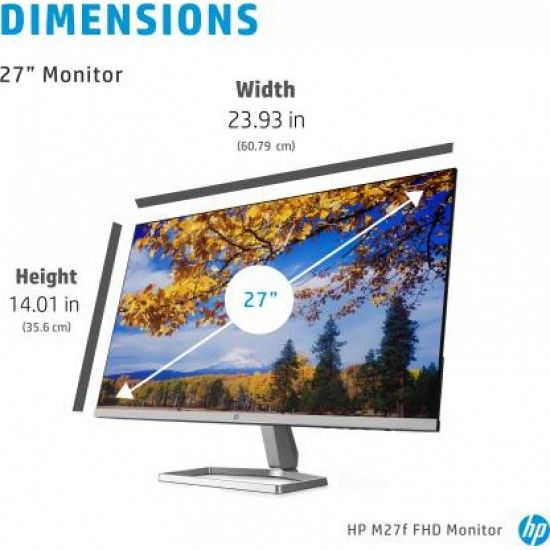 Brand New HP Monitor M27f Ultra-slim Full-HD 1920 x 1080  75Hz Resolution 16:9 IPS Monitor with 1 VGA Port and 2 HDMI Ports