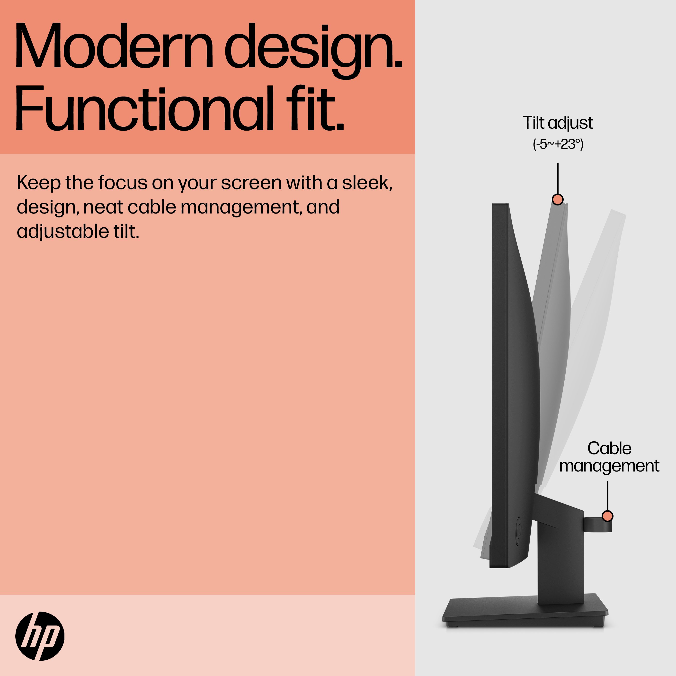 Brand New Monitor HP P24 G5 23.8-inch Full HD 1920 x 1080  75Hz Resolution 16:9 IPS Monitor With DisplayPort and HDMI Port
