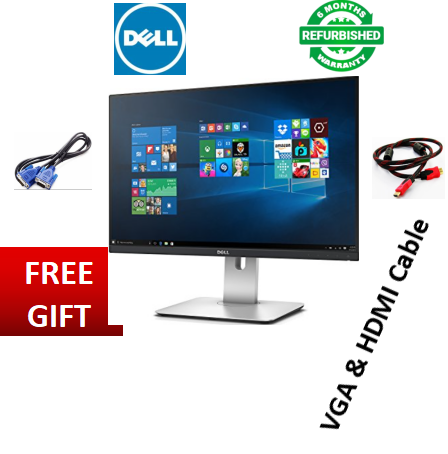 Refurbished Dell U2415 24″ INCH ULTRASHARP MONITOR Plus FREE GIFT OF VGA and HDMI Cables
