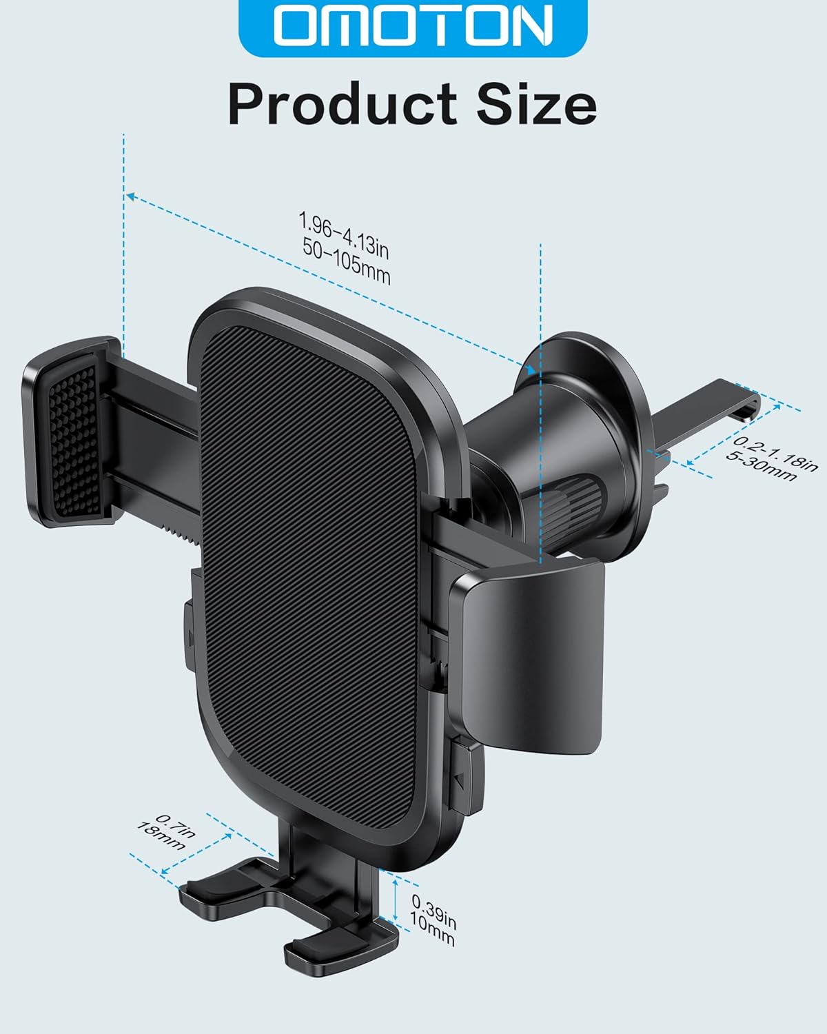 Car Phone Holder Mount for Car Air Vent [Metal Clip], Cell Phone Holder Car Hands Free Cradle in Automobile, 360° Adjustable Cellphone Vent Clamp Fit